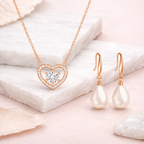 Sparkle Duo Value Set| Rose Gold Plated Stud Earring Set For Women And Girls