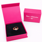 Gift Rose Gold Plated Heart Shape Pendant With Earring And Ring For Women And Girls| Valentine Gift