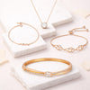 Nilu's Collection Rose Gold Plated Jewelry Combo Set for Women And Girls