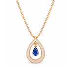 Rose Gold Plated White Cubic Zirconia Studded Pendant for Women