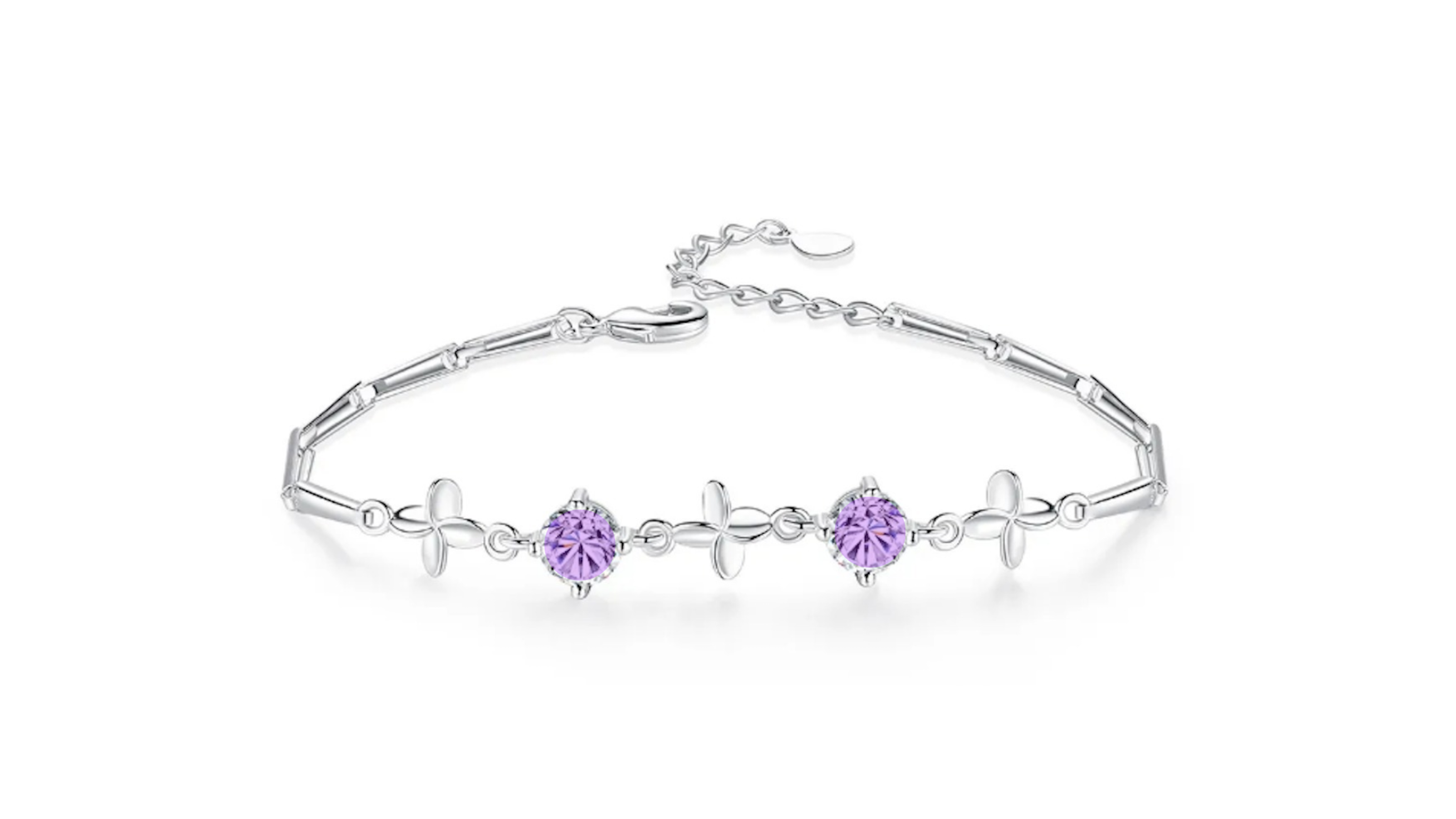 Rose Gold Purple Stone Bracelet