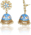 Handcrafted with Pearl Meenakari Jhumka