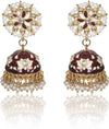 Handcrafted with Pearl Meenakari Jhumka | Wedding Jewellery