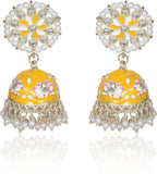 Nilu's Collection Handcrafted with Pearl Meenakari Jhumka | Wedding Jewellery