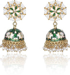 Handcrafted with Pearl Meenakari Jhumka | Wedding Jewellery