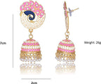 Party & Wedding Collection Peacock Shape Jhumka Earrings for Women and Girls