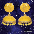 Handmade Ethnic Yellow Brass Earrings