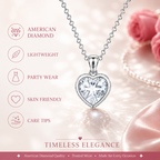 Silver Heart Pendant  For Women