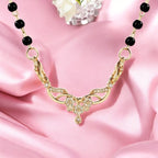Classy Spiral Black Beads Mangalsutra