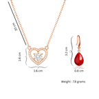 Sparkle Duo Value Set| Rose Gold Plated Stud Earring Set For Women And Girls