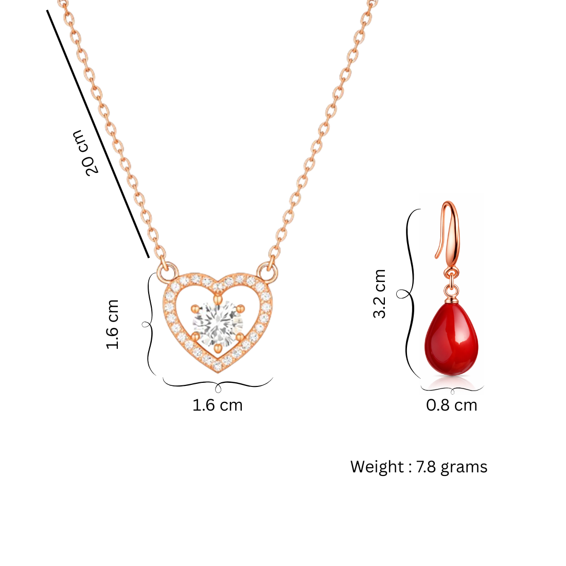 Sparkle Duo Value Set| Rose Gold Plated Stud Earring Set For Women And Girls