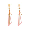 Hollow triangular drop earrings
