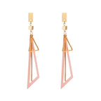 Hollow triangular drop earrings