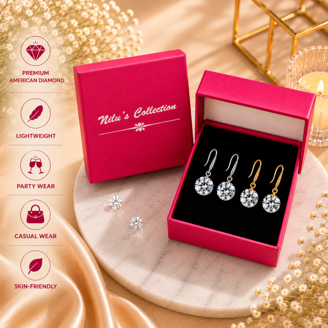 Dailywear AD Drop Earrings