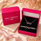 Infinity Love Pendant & Bracelet Value Set for Women & Girls  |Valentine Gift