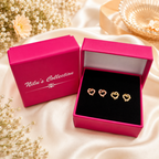 Multi Tone Set| Value Set Heart Shape Stud Earrings Combo Set for Women & Girls