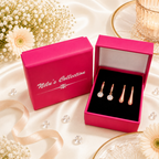 Tender Touch Duo Water Drop Studs and Crystal Hanging Earrings Value Set For Girls