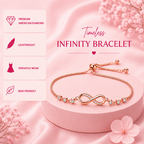 Rose Gold Plated Infinity Bracelet