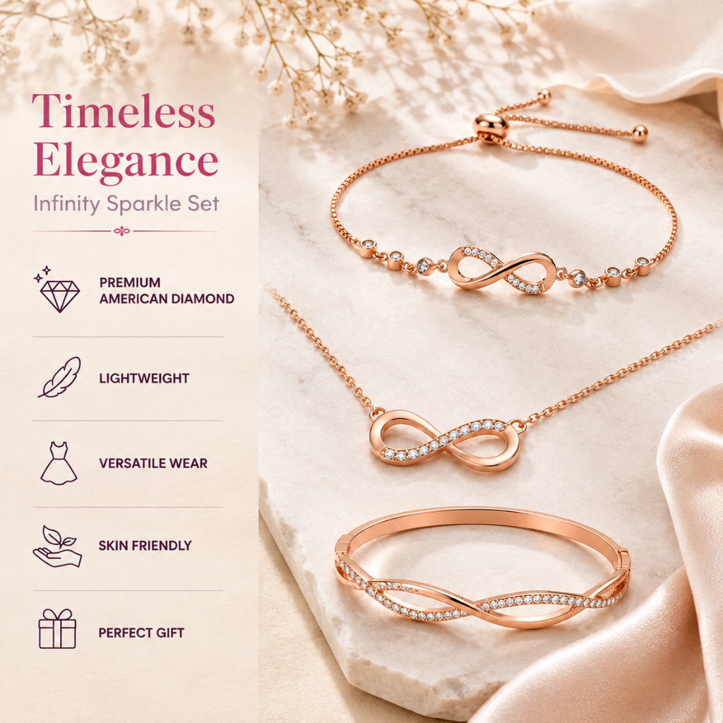 Infinity Love Jewellery Set For Women And Girls  |Valentine Gift