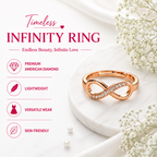 Rose Gold Plated Infinity Adjustable Ring