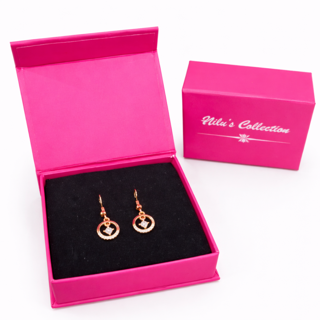 Gift Rose Gold Plated Heart Shape Pendant With Earring And Ring For Women And Girls| Valentine Gift