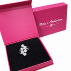 Gift Silver Plated Pendent With Adjustable Finger Ring For Women And Girls