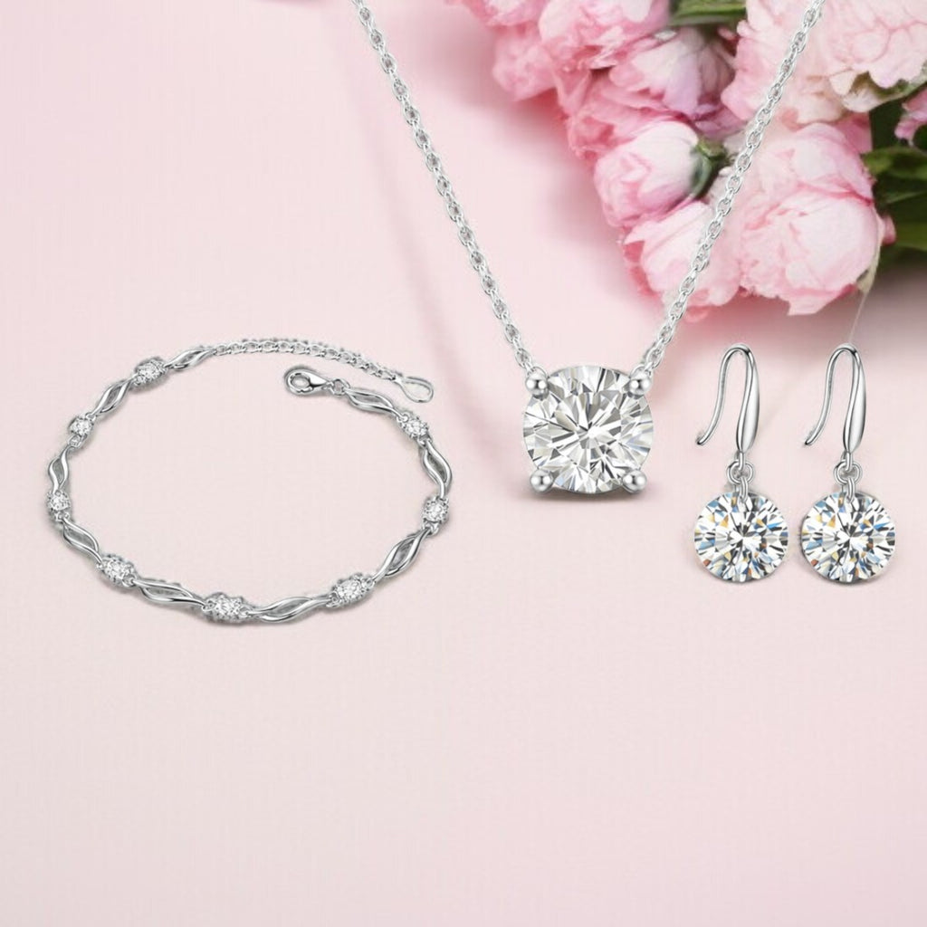 Minimal Value Set| Silver Plated With Bracelet And Earrings For Women And Girls