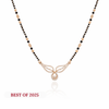 American Diamond Rose Gold Plated Designer Mangalsutra for Girls and Women (With Chain)
