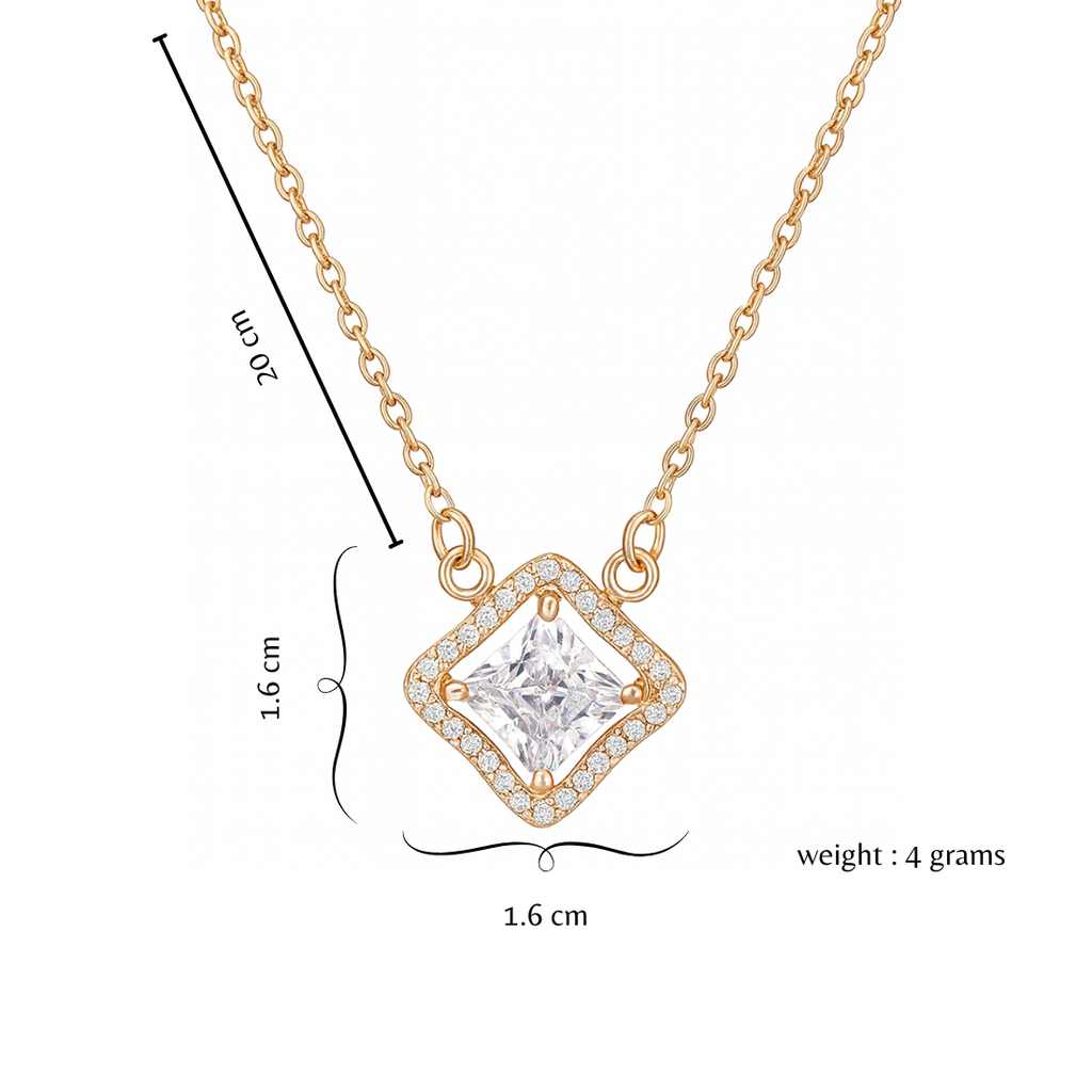 Rose Gold Plated Pendant Necklace for women and Girls