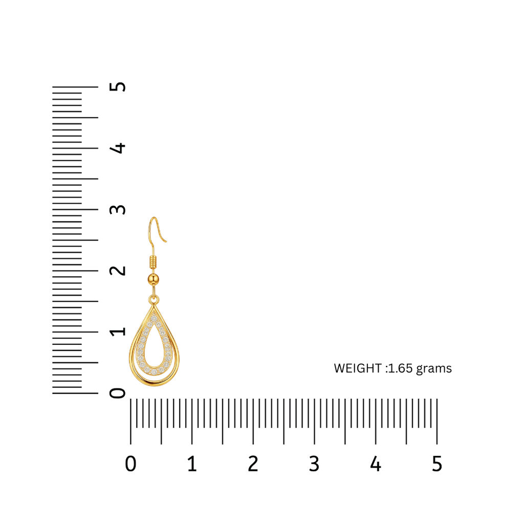 Gold Plated Drop Earrings  For Women And Girls