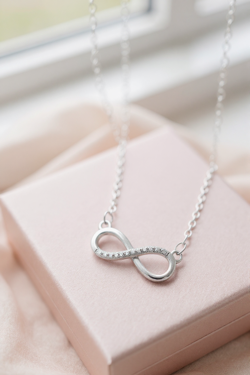 Infinity Love Pendant for Girls|Anti Allergy| Anti Tarnish| Valentine Gift