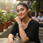 Trendy Tennis Adjustable Bracelet With American Diamond For Women & Girls | Anti- Tarnish | Anti- Allergy |Daily Wear ( Light Pink )