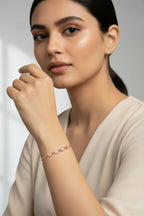 Rose Gold Plated Infinity Heart Bracelet