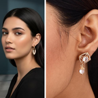 Subtle Duo Value Set| Rose Gold Plated Stud Earring, Pendant and Tennis Bracelet Set For Women And Girls