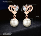 Simulated Pearl Drop Earrings