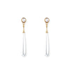 Gold Plated Pearl Water Drop Long Pearl Earrings for Girls and Women