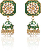 Cute Drop Jhumka Earrings with Stone Work, Kan ka Jhumka for Women and Girls