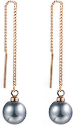 Pearl Tassel Long Drop Earrings for Women/Girls | Light weight | Sleek & Beautiful