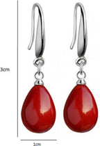 Pearl Pop Red Drop Earrings for Girls and Women| Valentine Gift